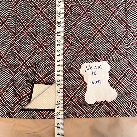 Liz Claiborne szXL red white blue sleeveless sheath ruffle detail on side EUC - Picture 7 of 11